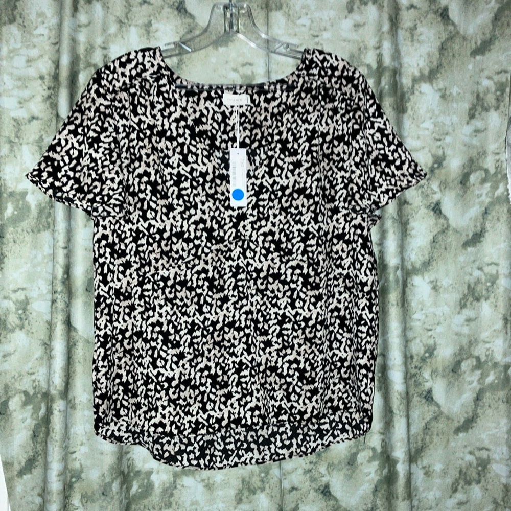 Gentle Fawn Black and White Boxy Blouse